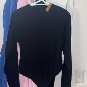 SKIMS Black Long Sleeve Bodysuit